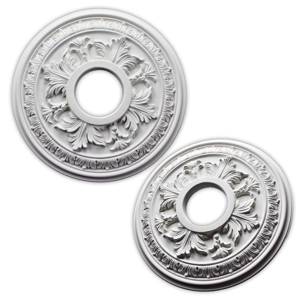 Details About Udecor Acanthus 15 5 Inch Ceiling Medallion White Classic