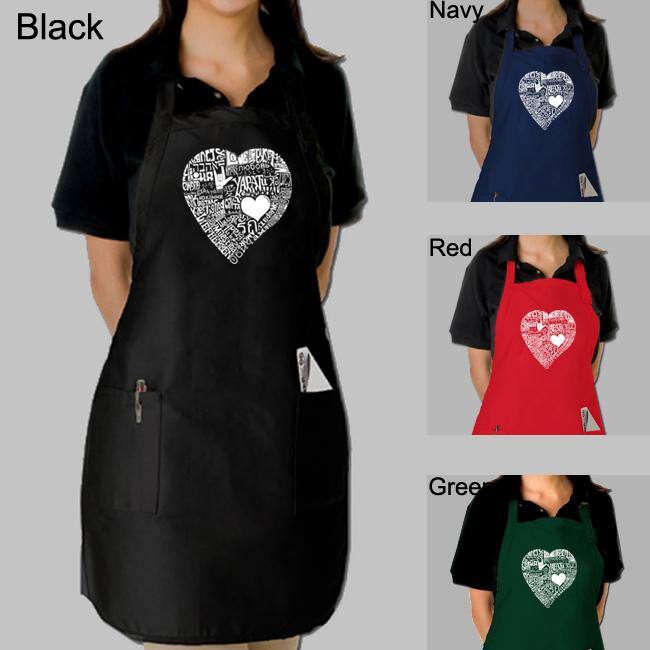Los Angeles Pop Art Heart Kitchen Apron