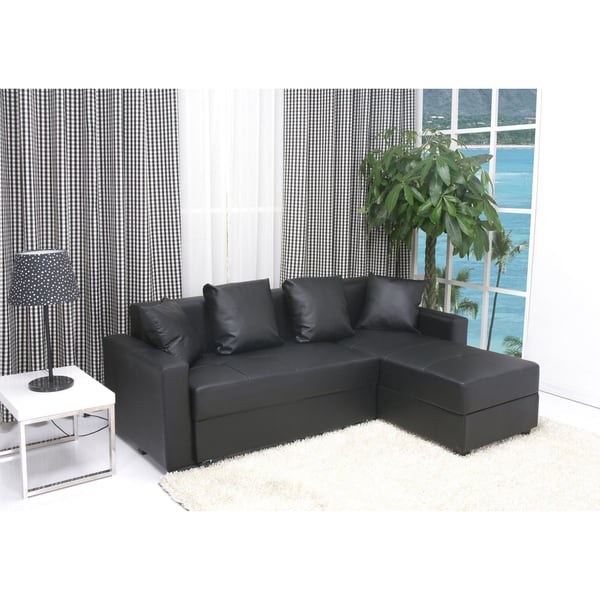 San Jose Black Convertible Sectional Storage Sofa Bed Free San Jose Black Convertible Sectional Storage Sofa Bed