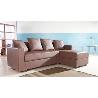 San Jose Coffee Convertible Sectional Storage Sofa Bed - Free Shipping Today - Overstock.com ...