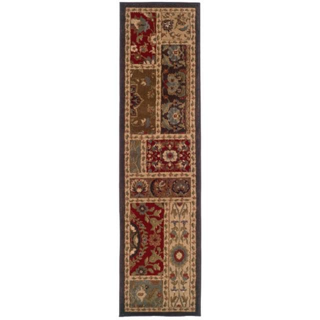 Indoor Beige Floral Rug (110 X 76)