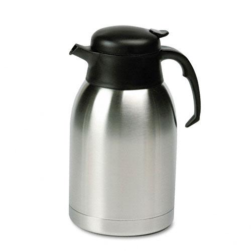 Hormel Stainless Steel Lined Vacuum Carafe (BlackMaterials Stainless steelCapacity 1.9 litersDimensions 5.69 inches wide x 5.5 inches deep x 10.39 inches tall )