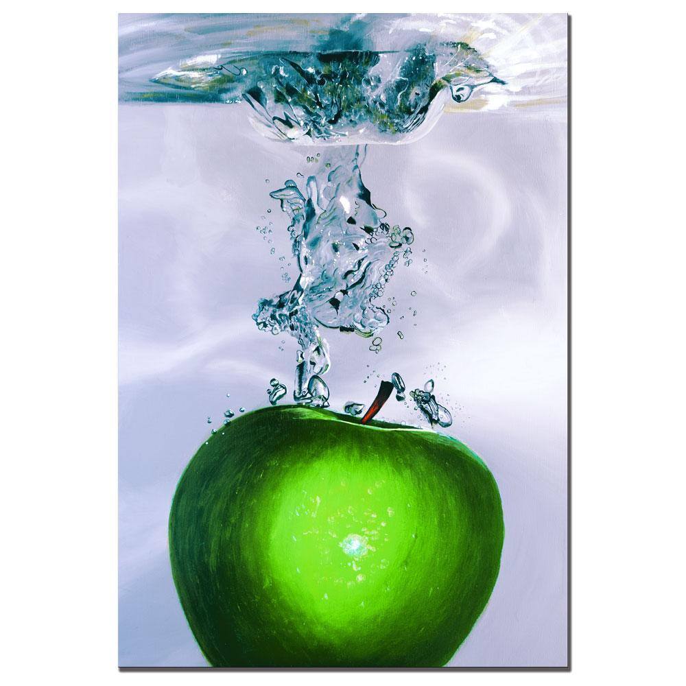 Roderick Stevens 'Apple Splash II' Canvas Art