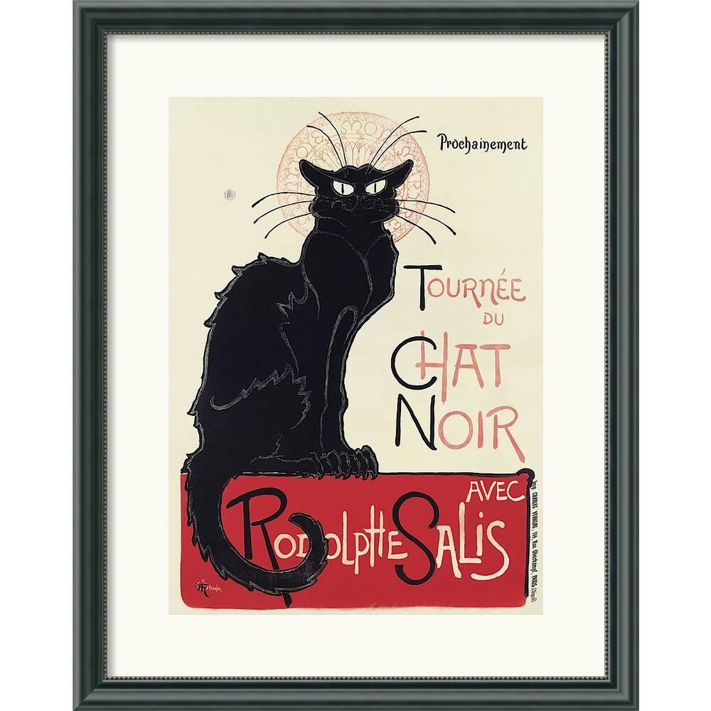 Framed Art Print 'Tournee du Chat Noir (White)' by Theophile Alexandre Steinlen 17 x 21-inch