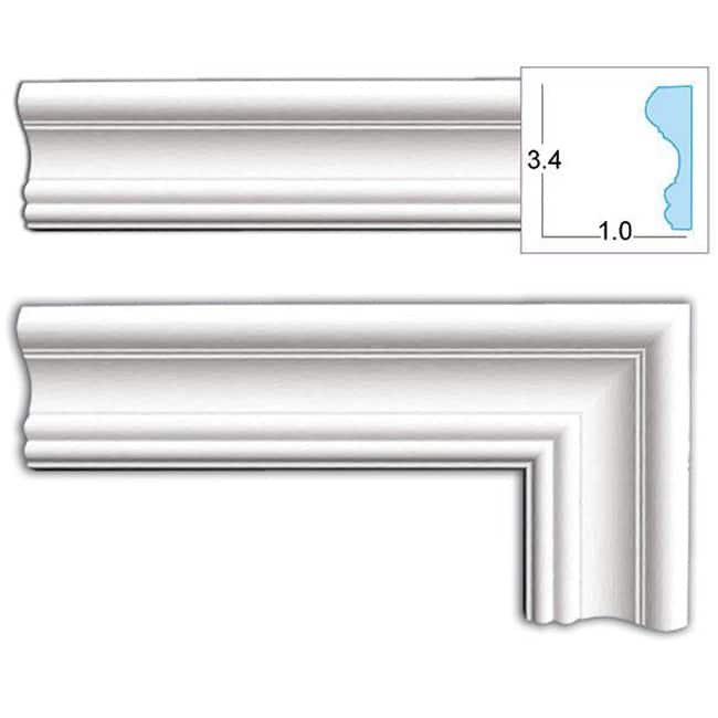 Decorative 3.4-inch Door Casing (8 pieces)