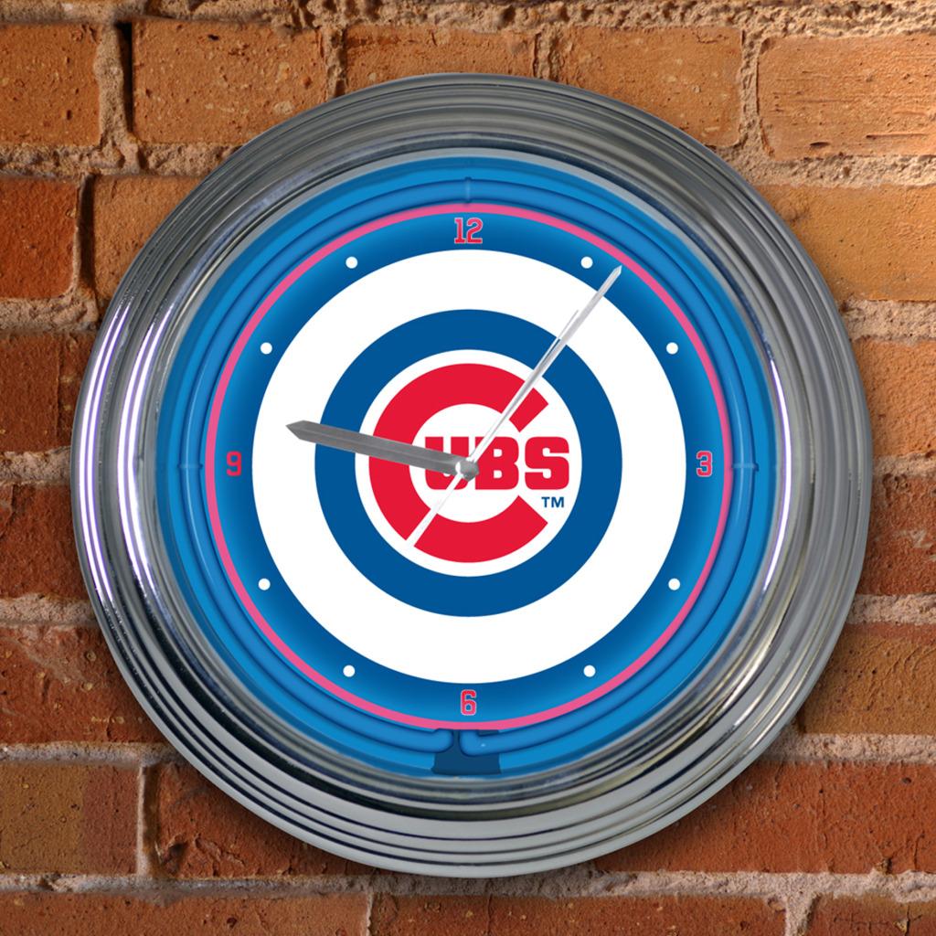 Chicago Cubs 15-inch Neon Clock