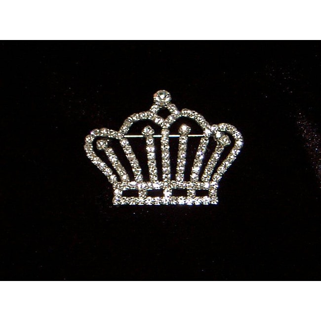 Silverplated Crystal Crown Pin   Shopping   The s