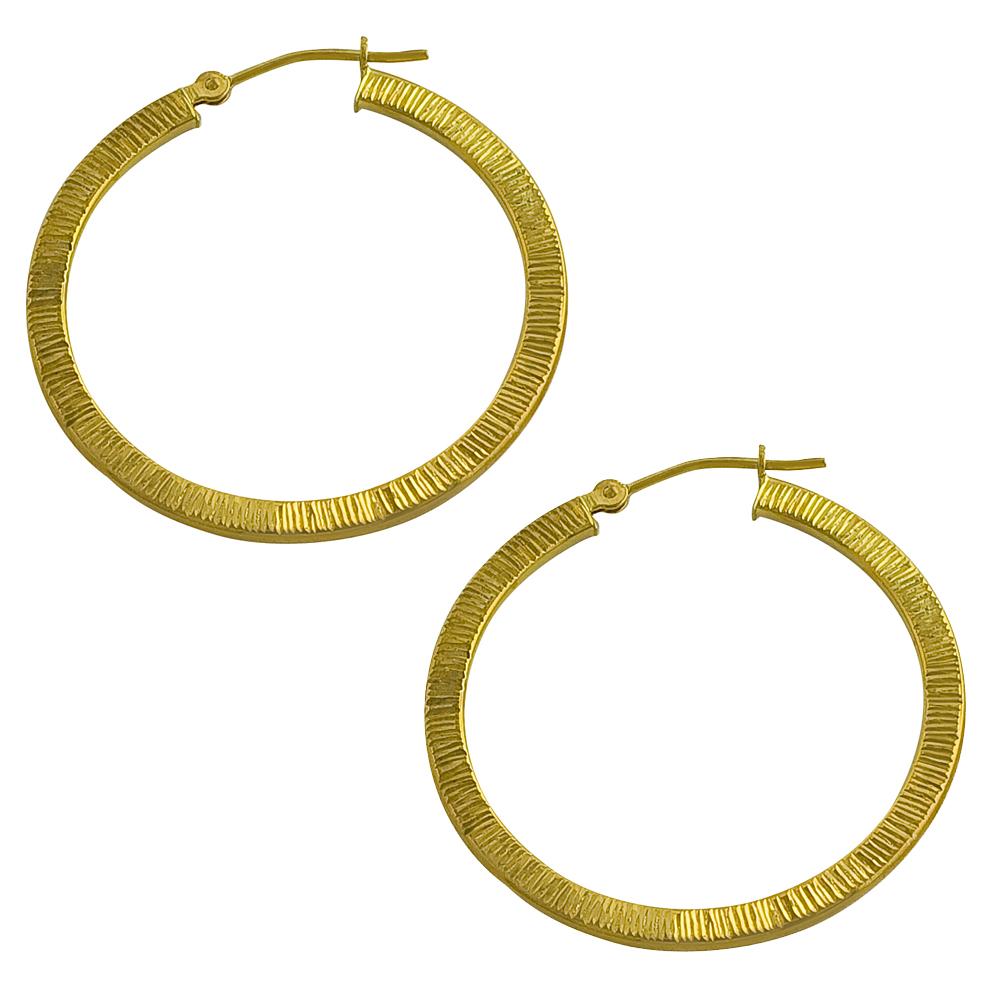 Fremada 14k Yellow Gold Brushed Flat Hoop Earrings Free Fremada 14k Yellow Gold Brushed Flat Hoop Earrings Free Shipping Today 5563252