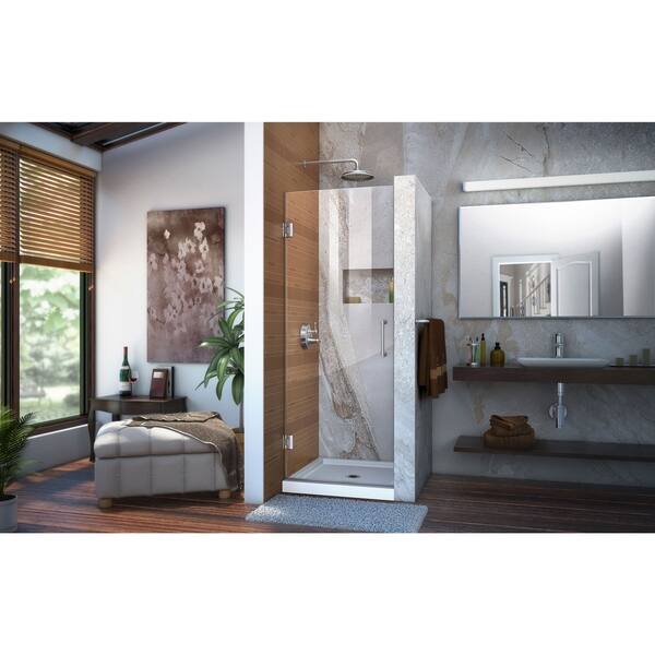 Shop Dreamline Unidoor 26 In W X 72 In H Frameless Hinged Shower