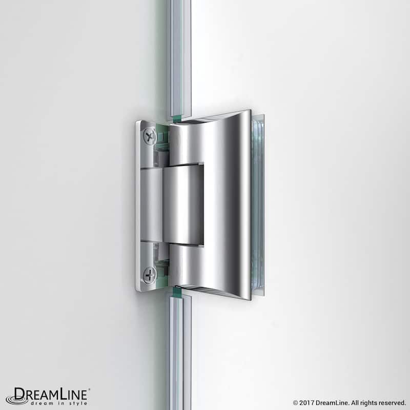 DreamLine Unidoor 29-30 in. W x 72 in. H Frameless Hinged Shower Door - 29" - 30" W