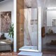 preview thumbnail 36 of 43, DreamLine Unidoor 29-30 in. W x 72 in. H Frameless Hinged Shower Door - 29" - 30" W 30" W x 72" H - Nickel Finish