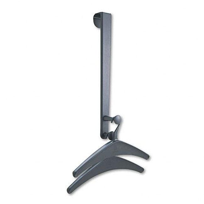 Quartet Over-The-Door Black Double Hook with Hanger