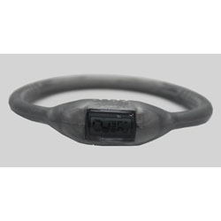 TRU: Metallic Silver Silicone Band Sports Watch