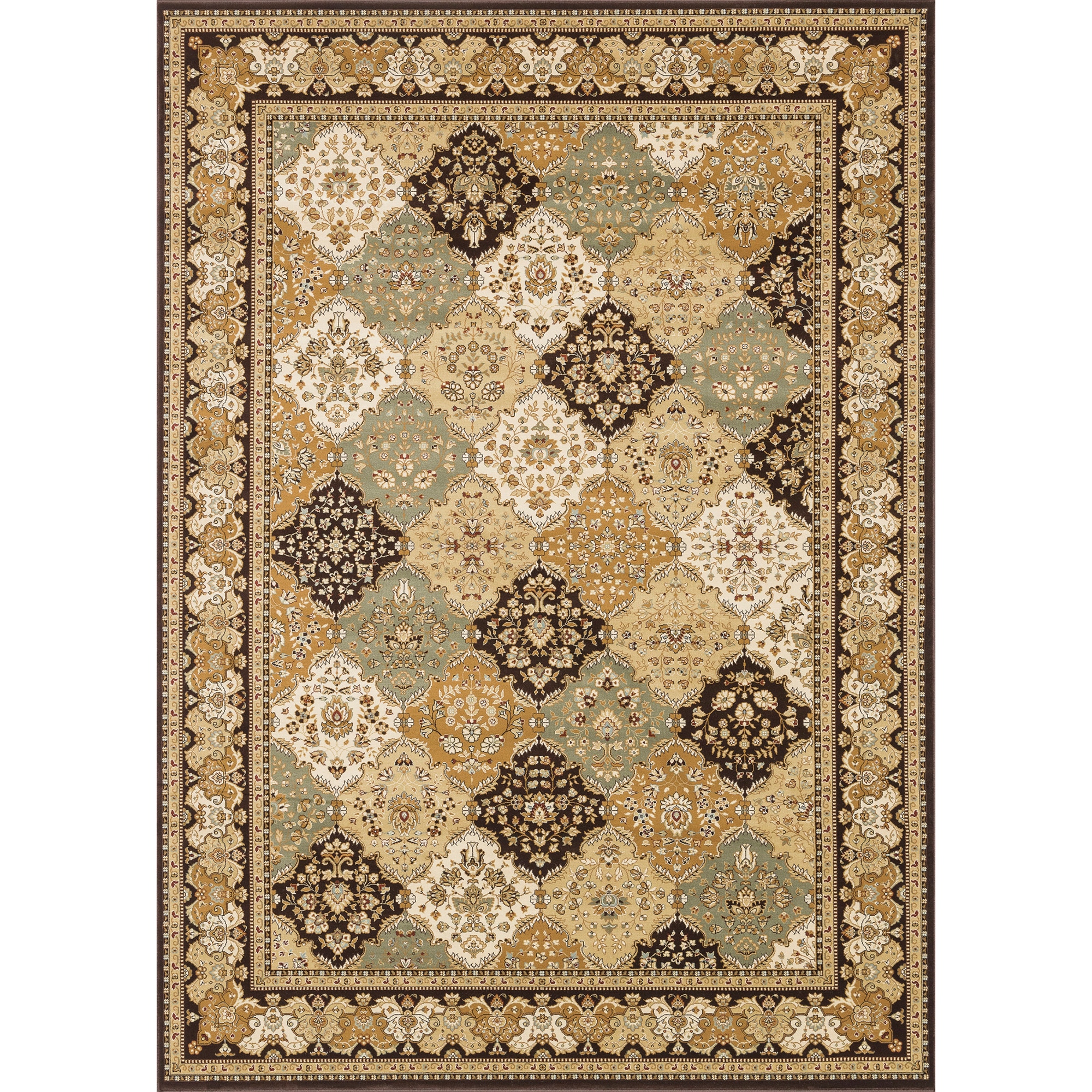 Alexander Home Primeval Multi/ Coffee Oriental Rug (77 X 106) Brown Size 8 x 10