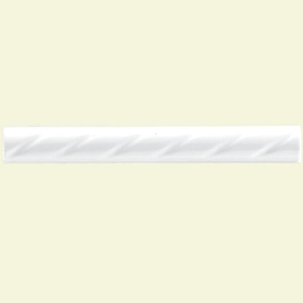 Somertile 1x8 In White Rope Pencil Ceramic Trim Tile Pack Of 12 Somertile 1x8 In White Rope Pencil Ceramic Trim Tile Pack Of 12