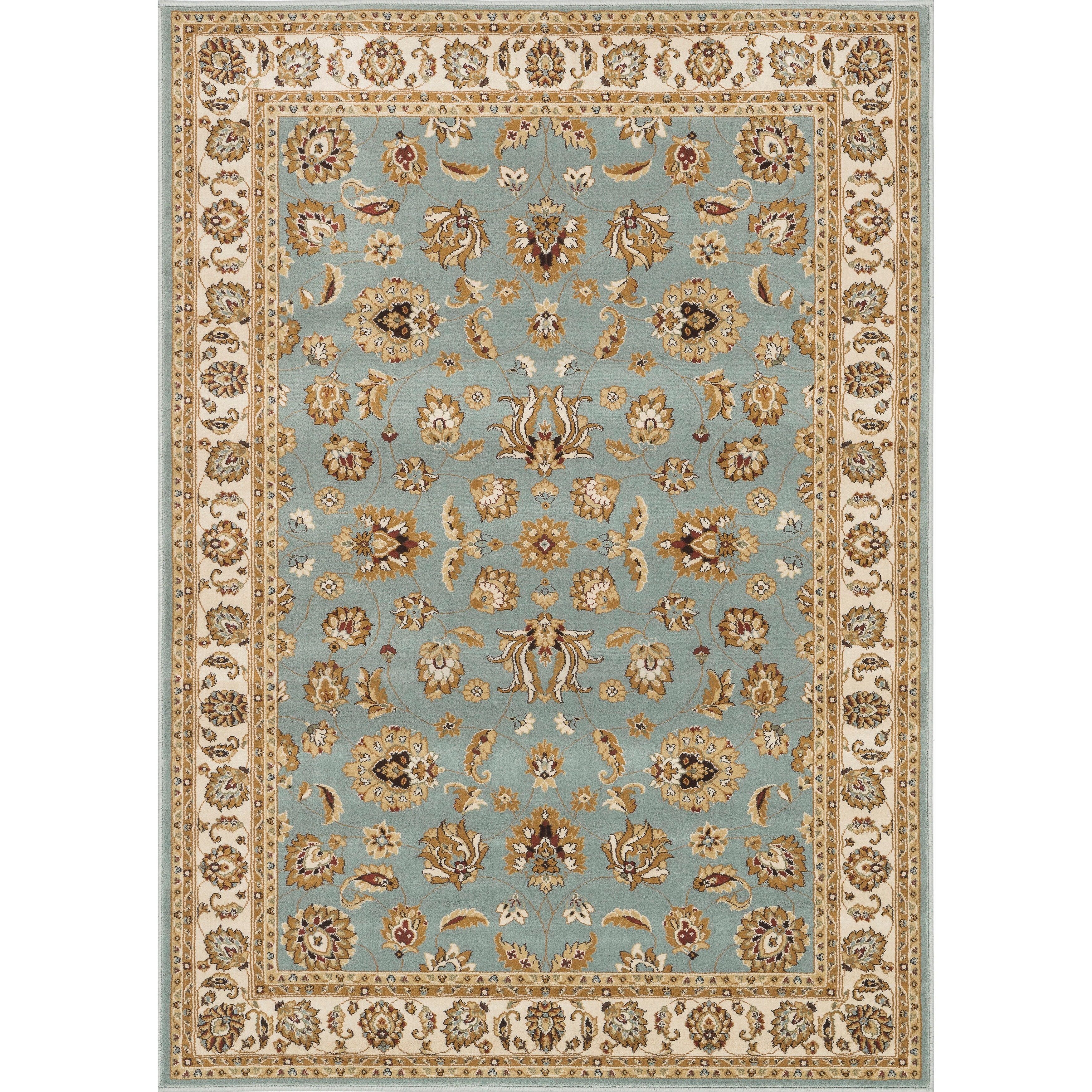 Primeval Blue Oriental Rug (92 X 127)