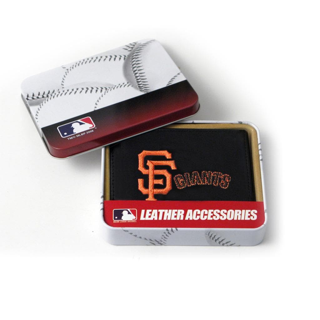 San Francisco Giants Men's Black Leather Tri-fold Wallet
