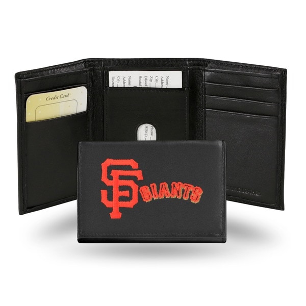 San Francisco Giants Men's Black Leather Tri-fold Wallet