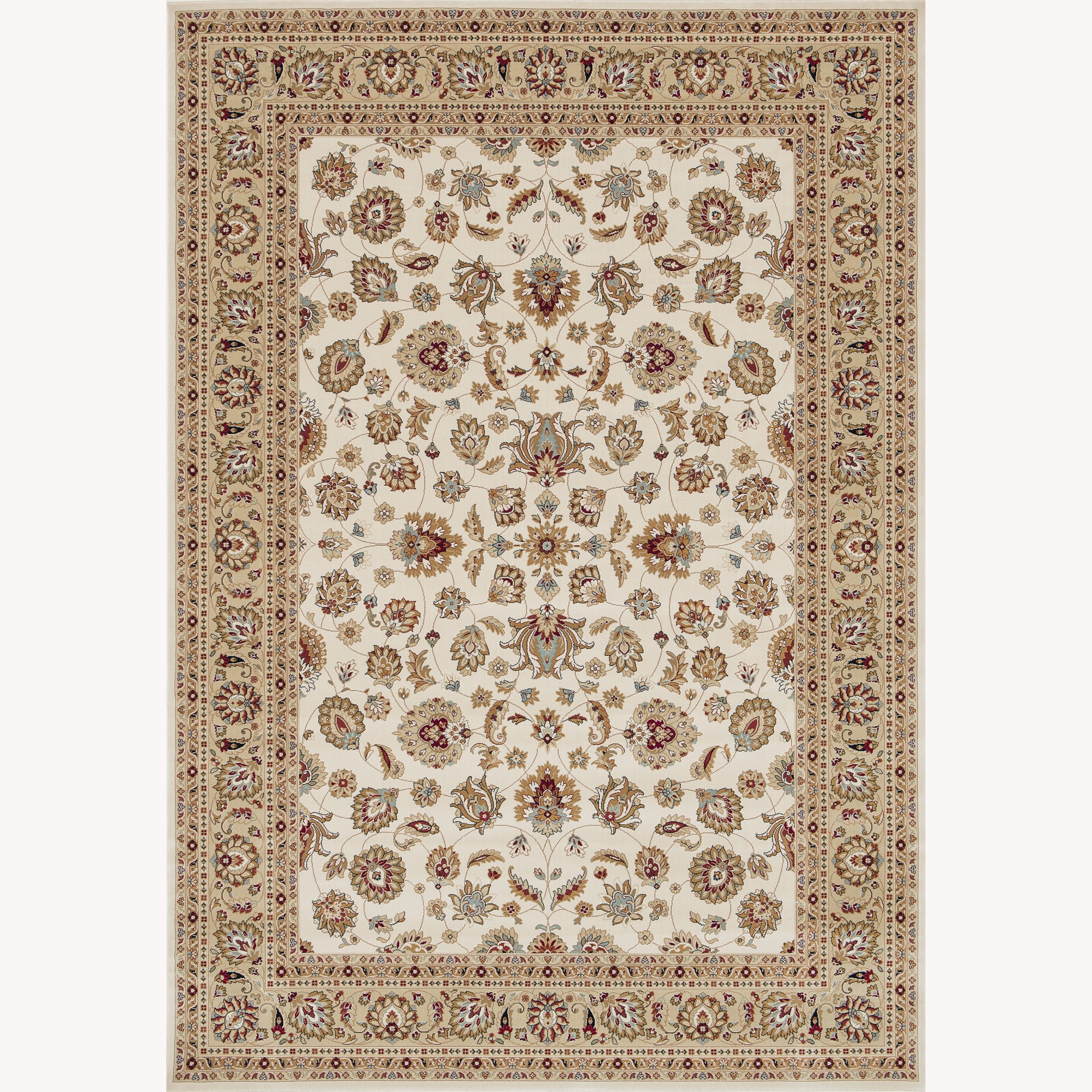 Primeval Ivory/ Beige Oriental Area Rug (53 X 77)