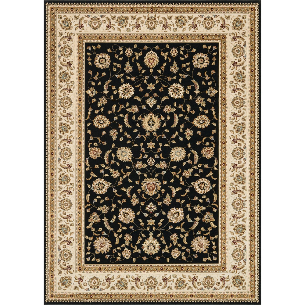 Alexander Home Primeval Black/ Ivory Oriental Rug (77 X 106) Black Size 8 x 10