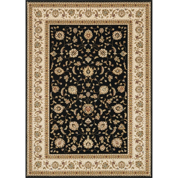 Primeval Black/ Ivory Oriental Rug - 7'7 x 10'6