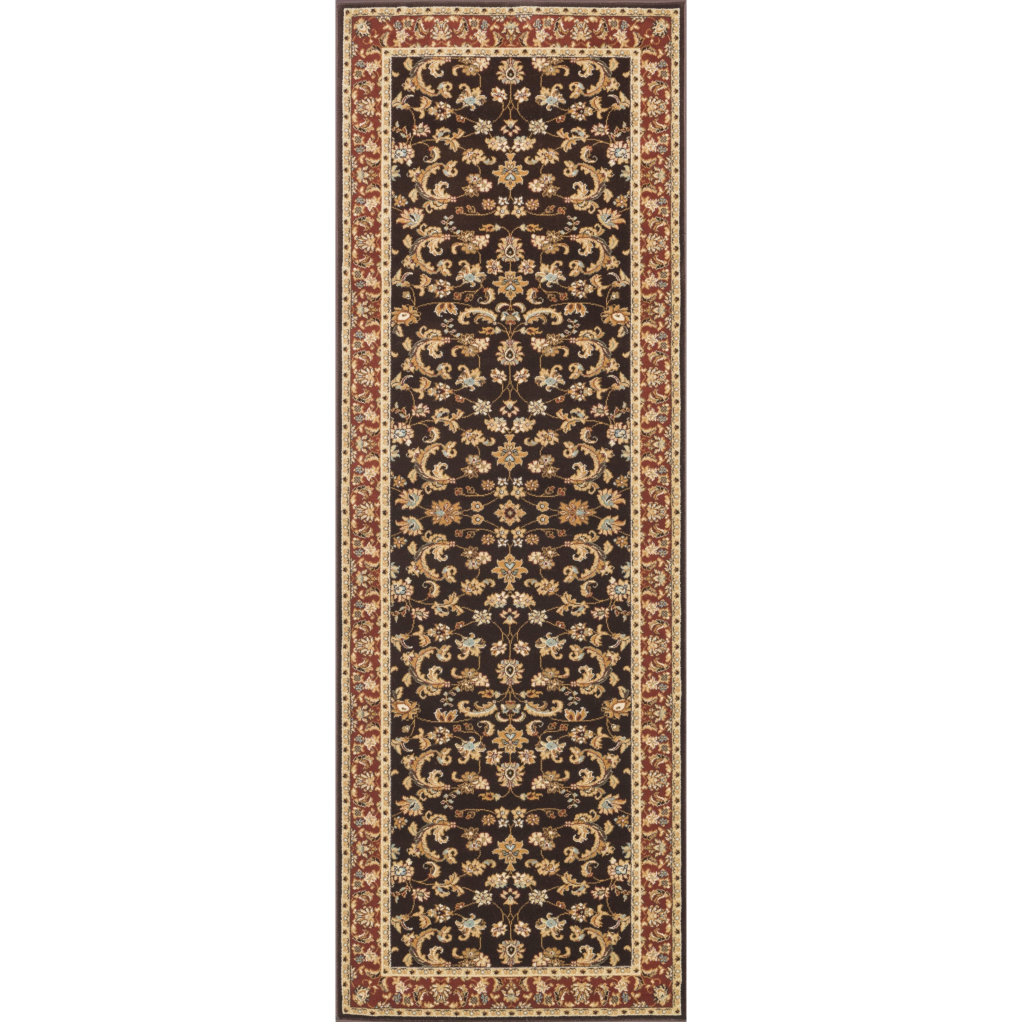 Primeval Brown Oriental Rug (28 X 77)