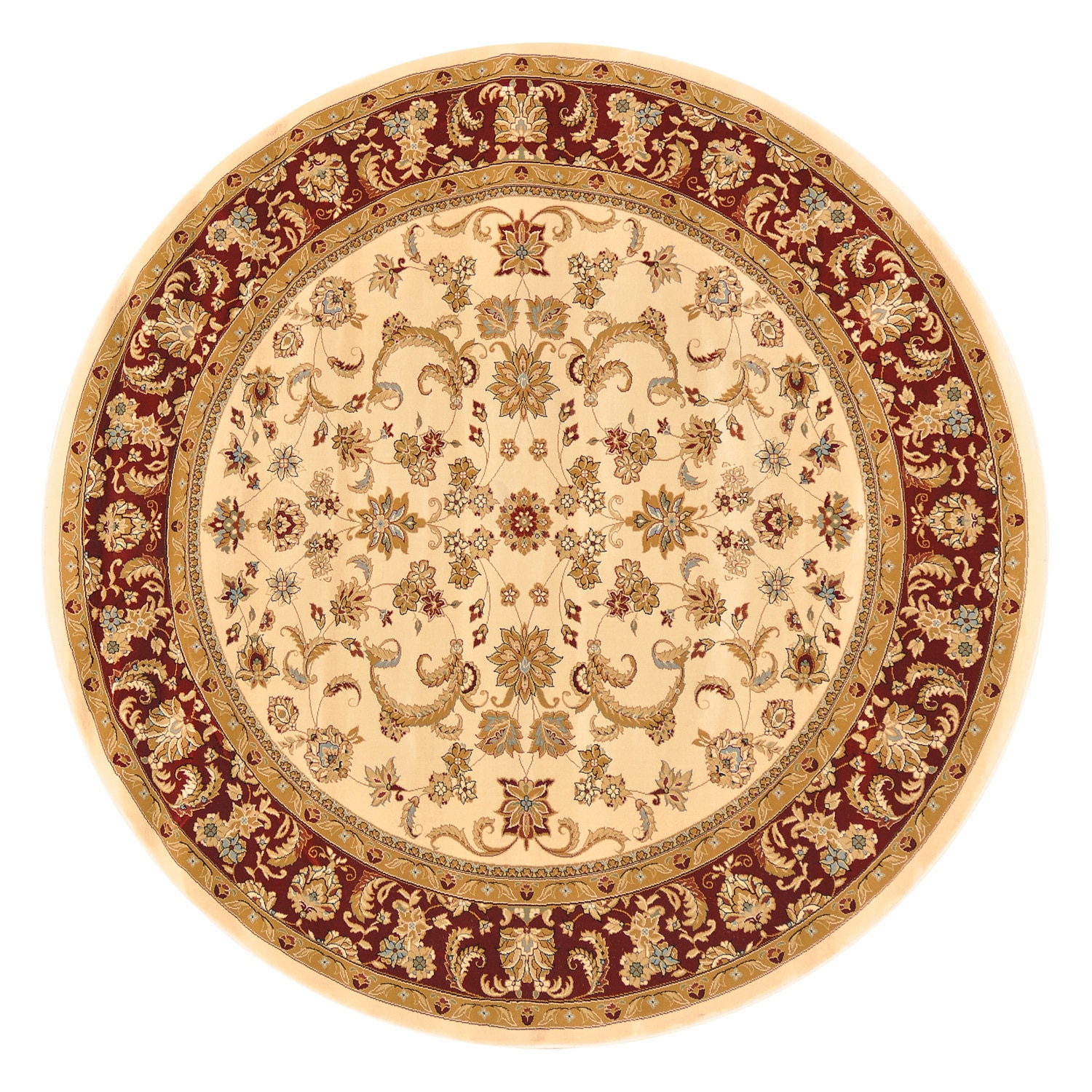 Primeval Ivory Oriental Rug (77 Round)