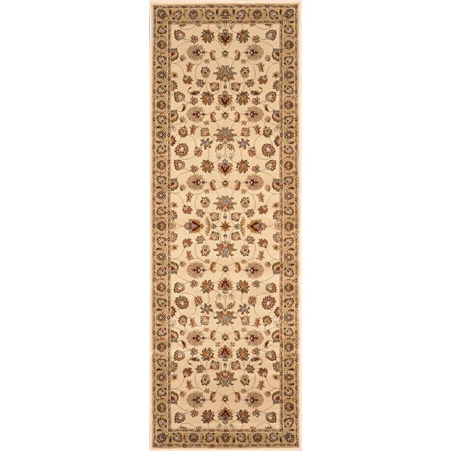 Primeval Ivory Oriental Rug (28 X 77)