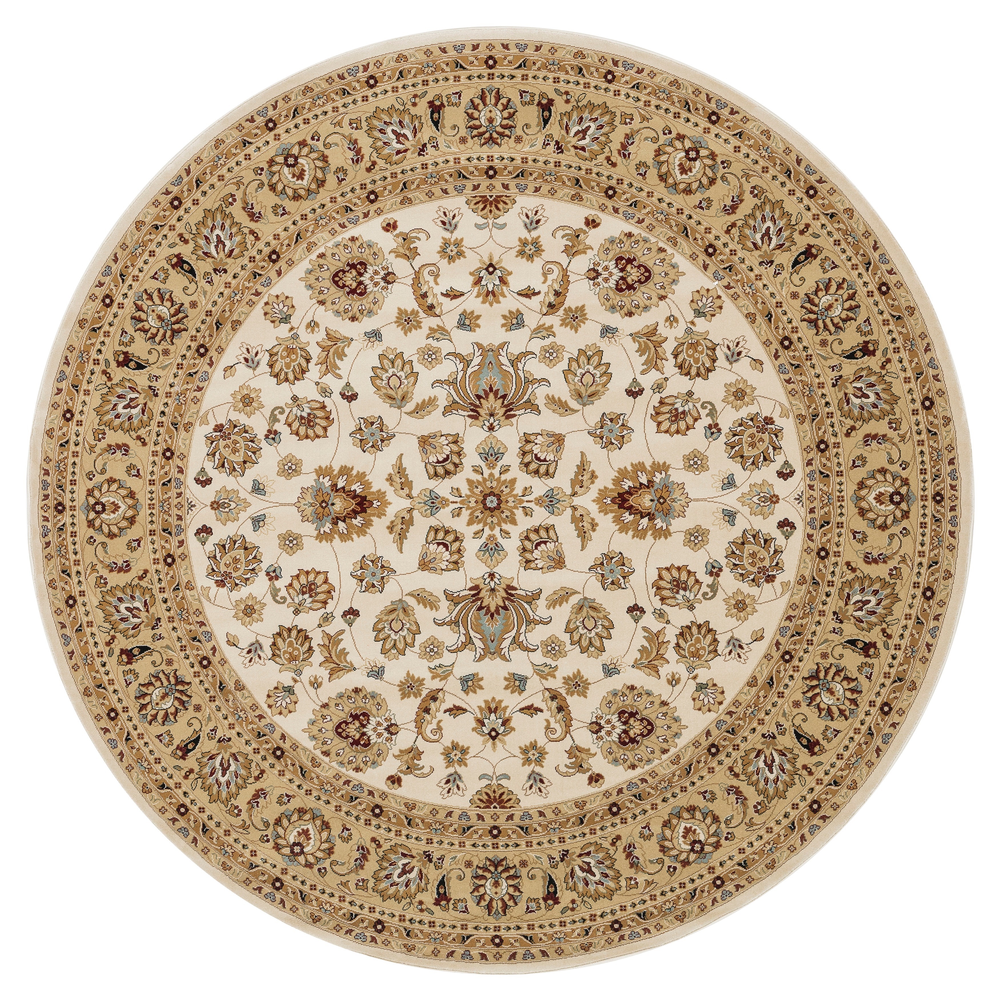 Primeval Ivory/ Beige Oriental Rug (77 Round)   Shopping