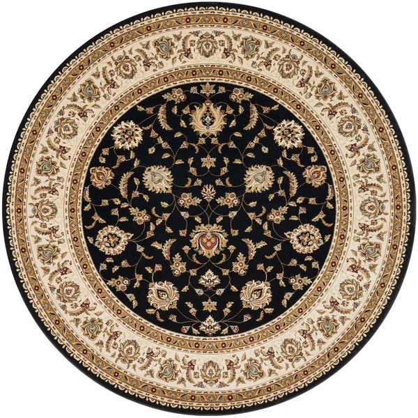 Shop Primeval Black Oriental Rug (7'7 Round) - Free Shipping Today ...