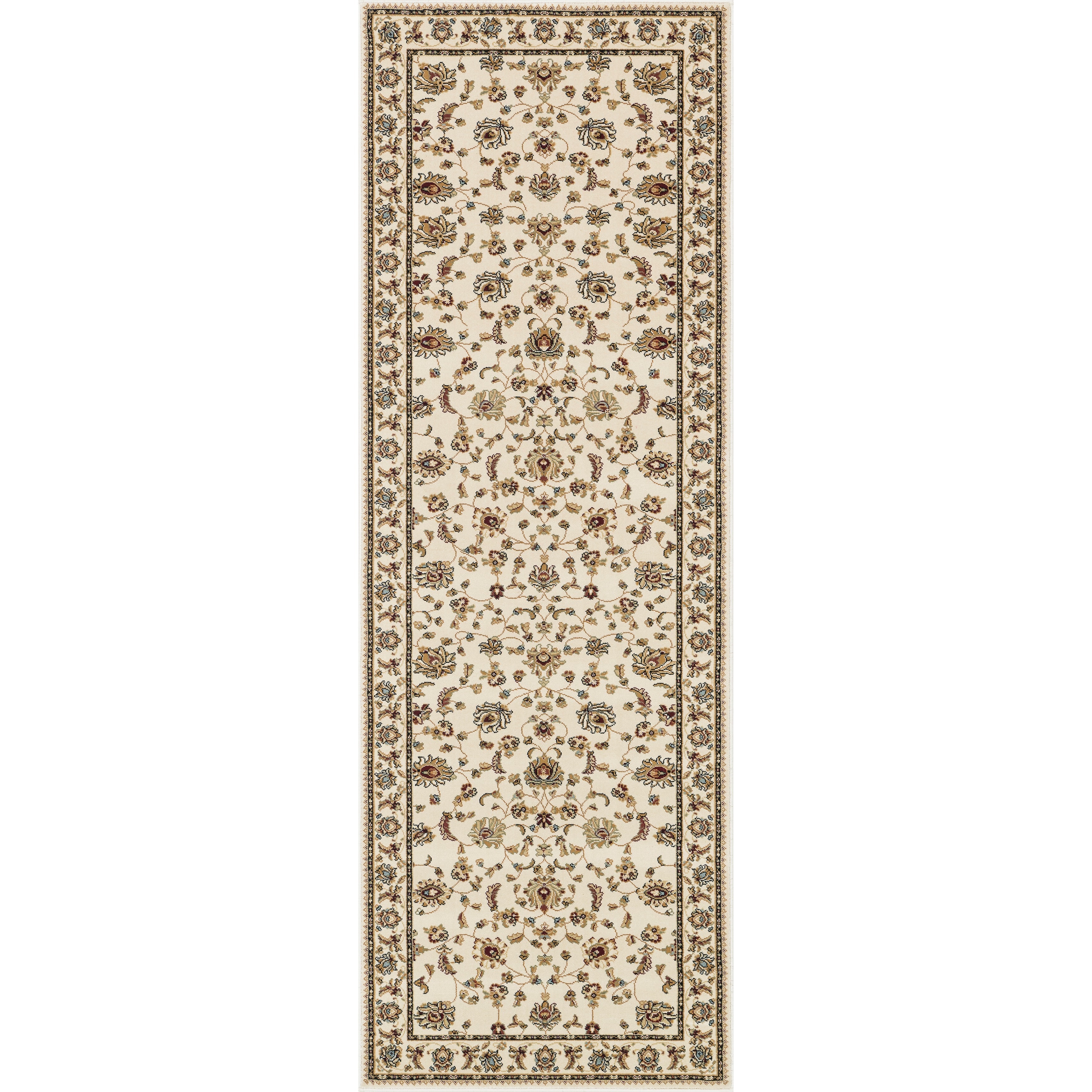 Primeval Ivory Oriental Rug (28 X 77)