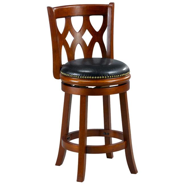 Valencia Dark Oak Triple Crossback 24 inch Counter Stool