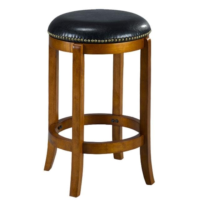 Jackson Bicast Leather Dark Oak Counter Stool