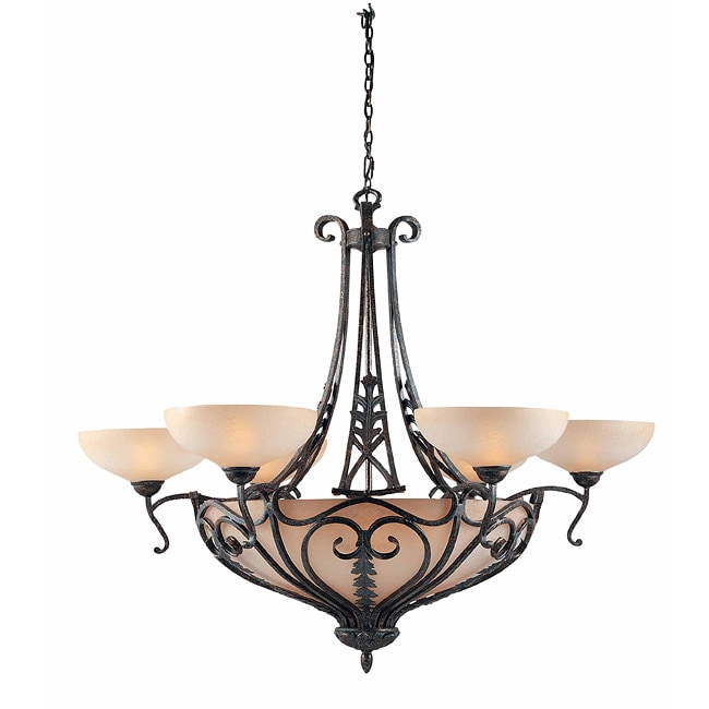 Passion 12 light Bronze Oro Chandelier