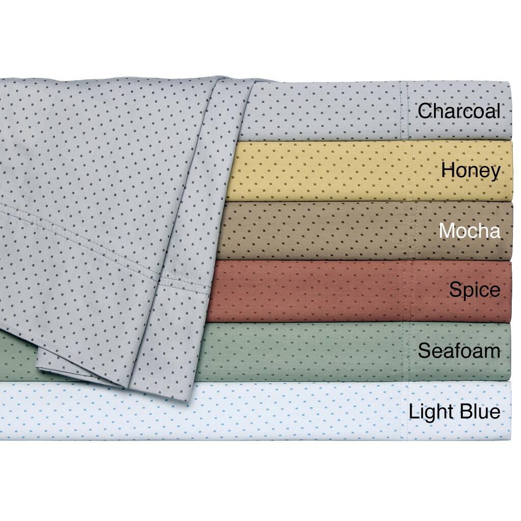 Carlton Printed Dot Sateen Sheet Set