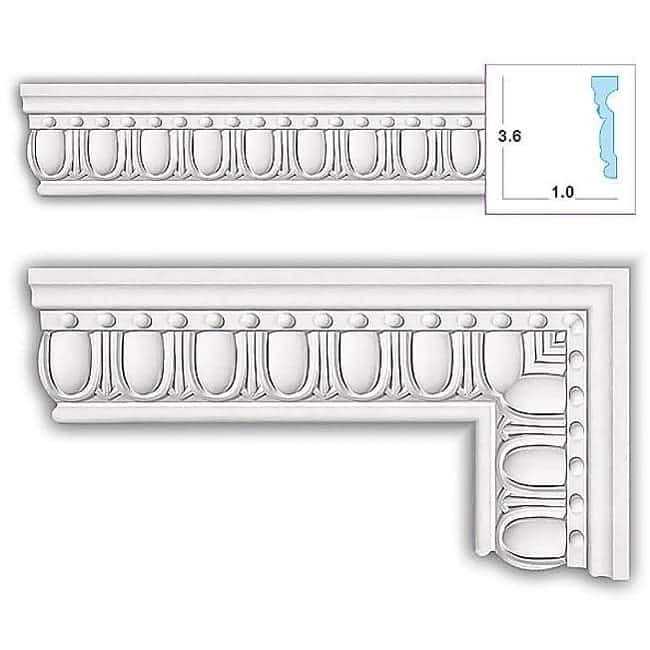 Egg and Bead 3.625-inch Case Molding (8 pieces)