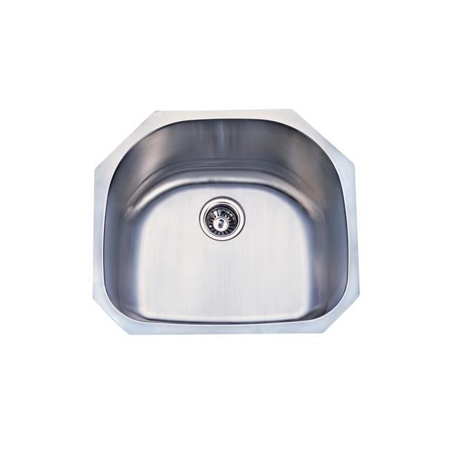 Single Bowl 23 Inch Stainless Steel Undermount Kitchen Sink