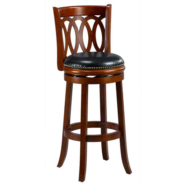 Cameron Cherry Spiral Back Swivel Bar Stool