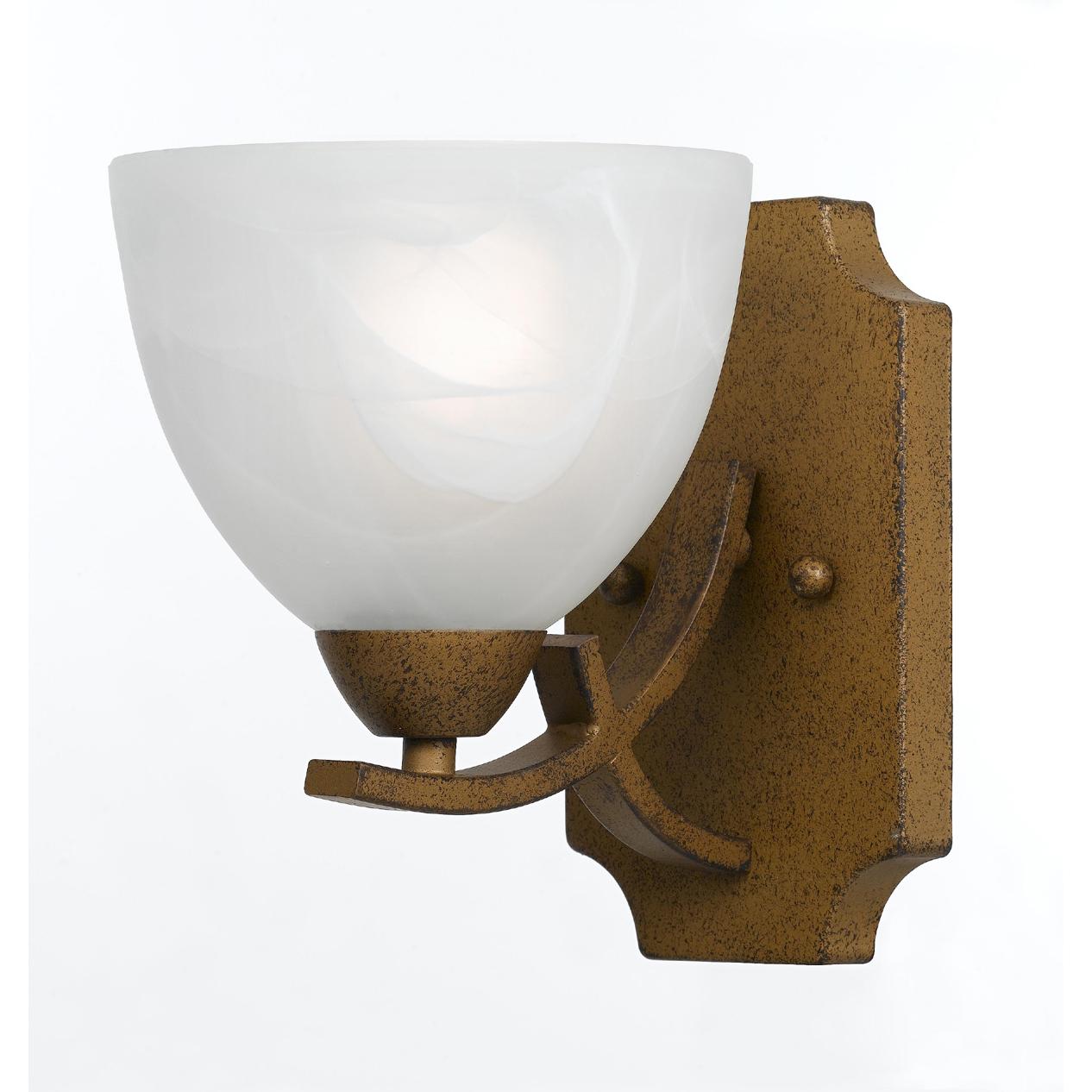 Transitional Aged Gold Finish 1 light Sconce