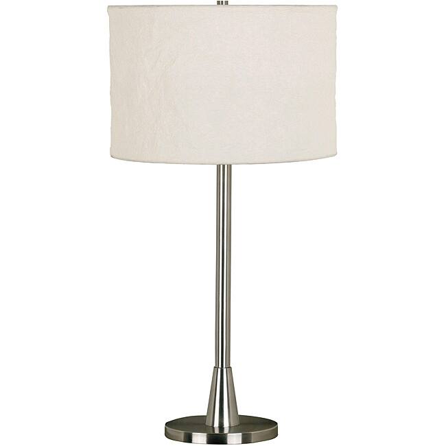 Rowe 30-inch Brushed Steel Table Lamp - 30"