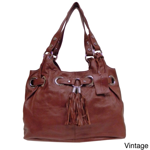 Shop Donna Bella Designs 'Zara' Leather Tote Bag - On Sale - Free ...