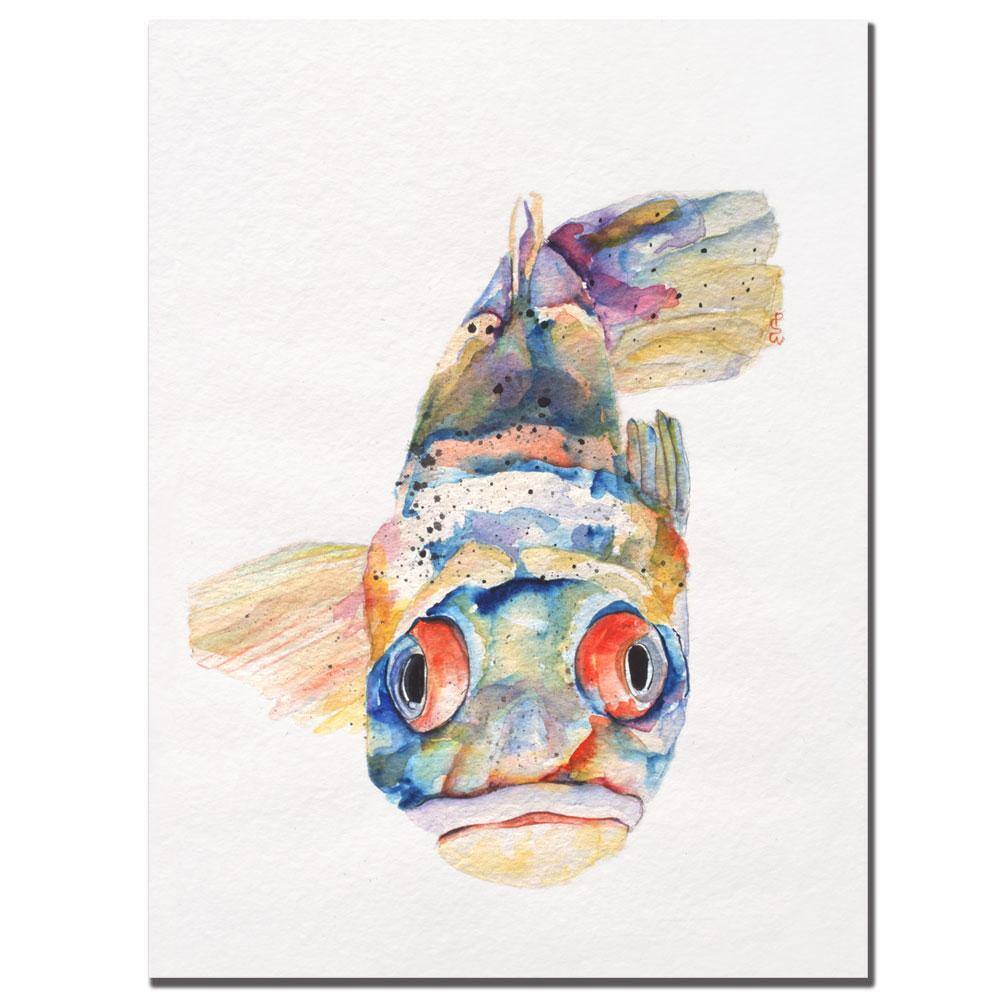 Pat Saunders-White 'Blue Fish' Gallery-Wrapped Canvas Art