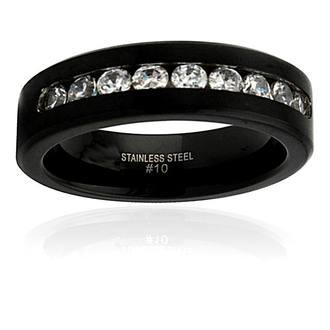 Stainless Steel Cubic Zirconia Fashion Ring