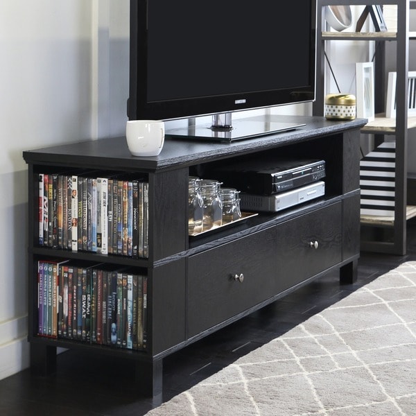Black Wood 60-inch TV Stand - Free Shipping Today 