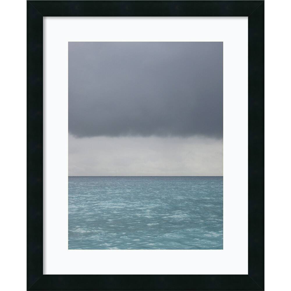 Framed Art Print 'Bleu 8' by Brian Leighton 18 x 22-inch