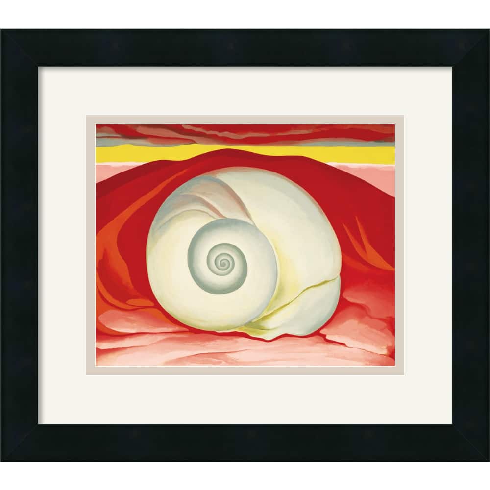 Georgia O'Keeffe 'Red Hills with White Shell, 1938 ' Framed Art Print