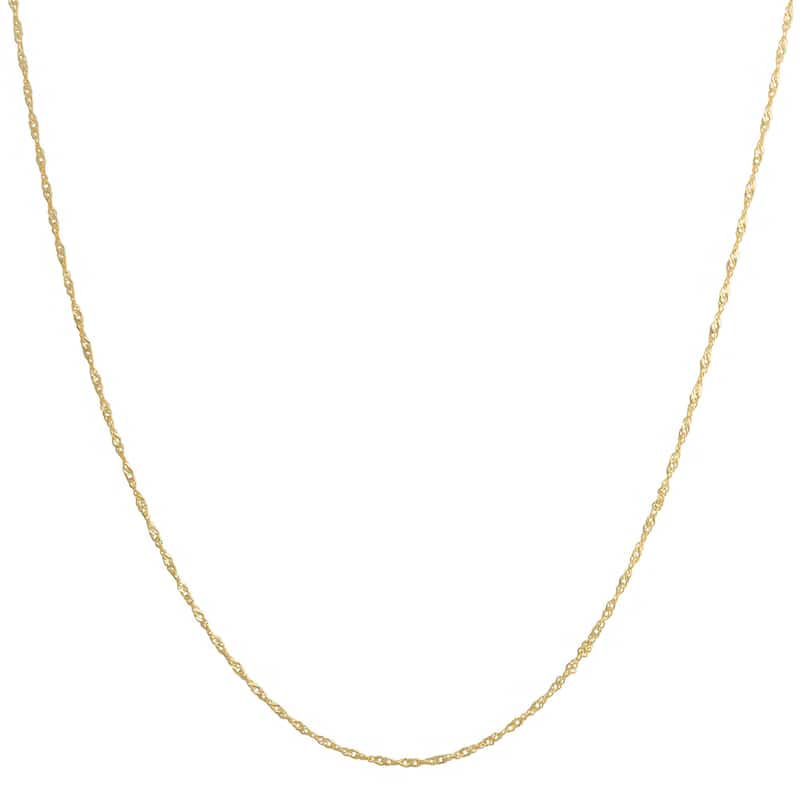 Fremada 14k Yellow Gold Singapore Chain Necklace