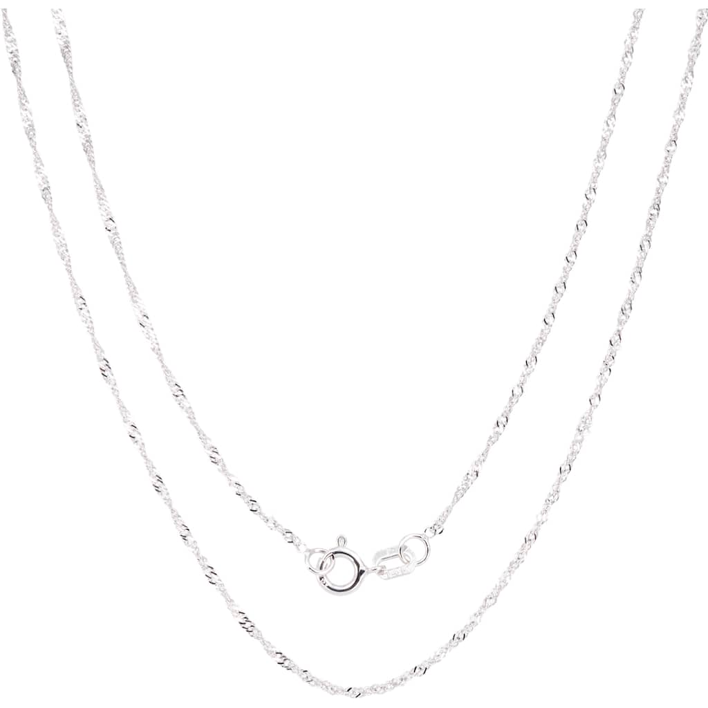 14k White Gold Singapore Chain Necklace (16-30 inch)