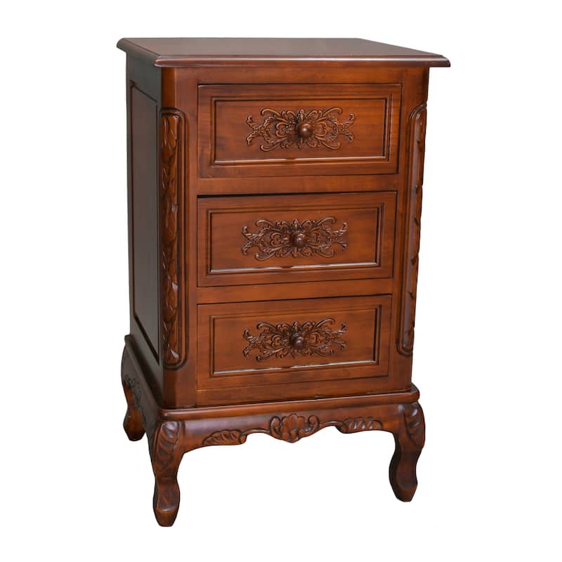 Windsor Hand-carved Wood End Table