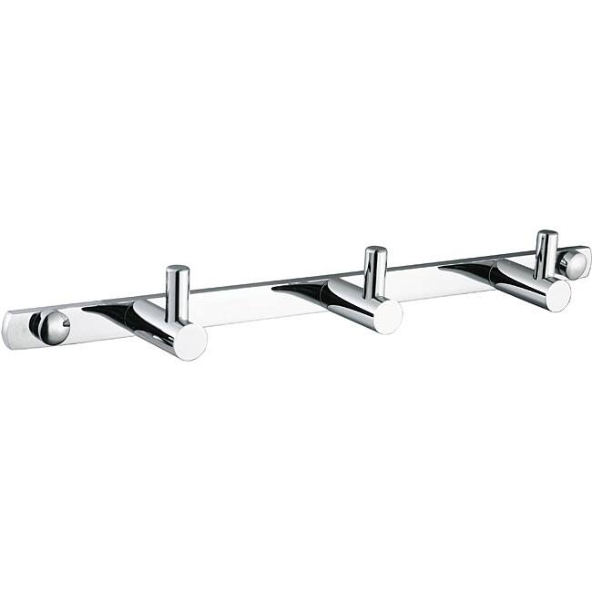 Utility Hook 3-Peg Tie and Belt Solid Brass Rack